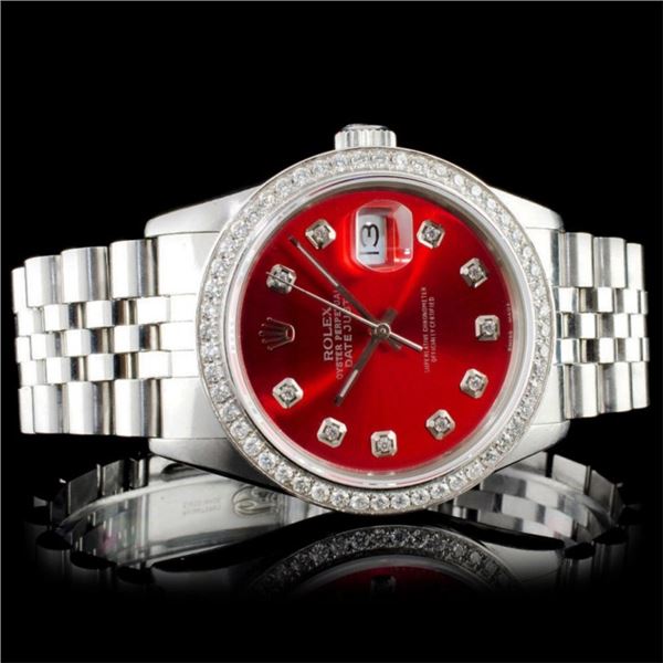 Rolex DateJust SS Diamond Watch 36MM