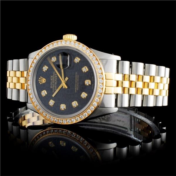 Rolex DateJust YG/SS Diamond Watch 36MM
