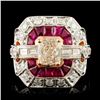 Image 2 : 18K RG Ruby 1.14ct & Diamond Ring 2.05ctw