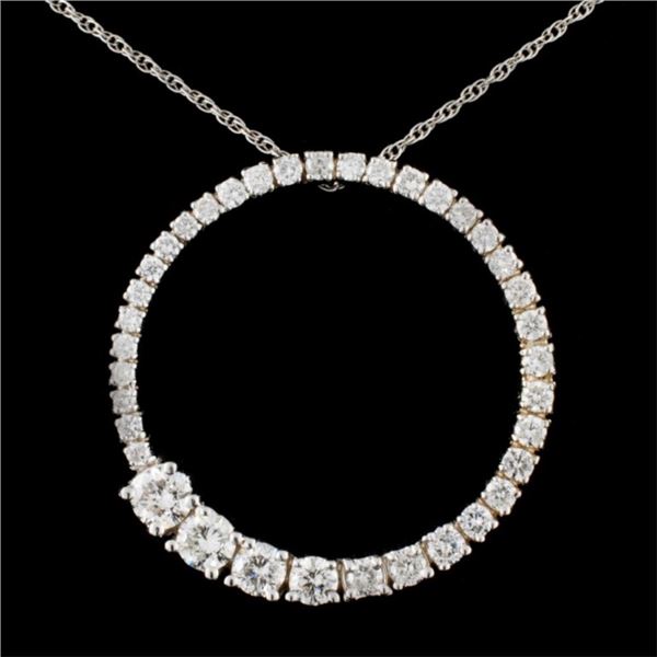 14k White Gold Diamond Pendant 1.62ctw