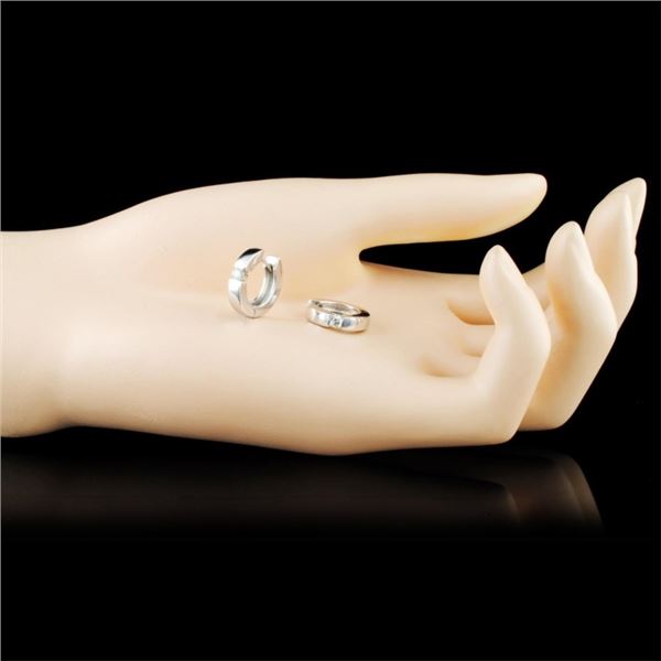 14K White Gold Diamond Earring 0.20ctw