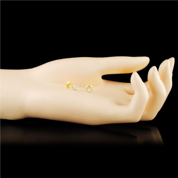 14K Yellow Gold Diamond Earrings 0.52ctw