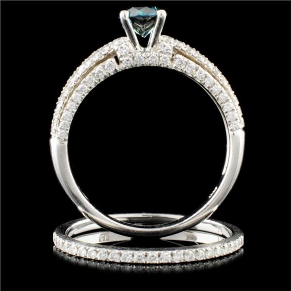 14K WG Fancy Color Diamond Ring 1.07ctw