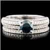Image 2 : 14K WG Fancy Color Diamond Ring 1.07ctw