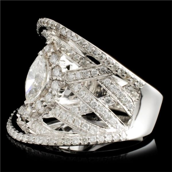18k White Gold Diamond Ring 1.72ctw