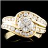 Image 2 : 14K Yellow Gold Diamond Ring 1.10ctw
