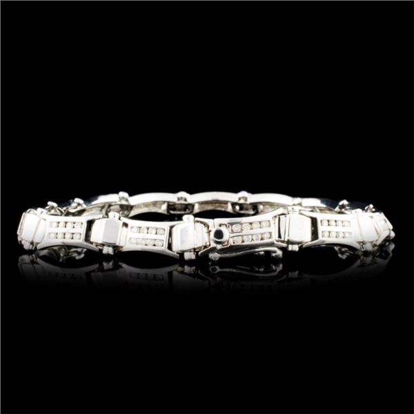 14K White Gold Diamond Bracelet 1.56ctw