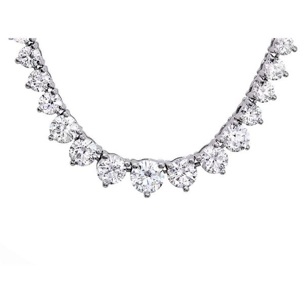 18K White gold Diamond Necklace 9.50ct