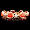 14K Rose Gold Opal 27.24 & Diam Bracelet 3.42ctw