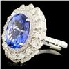 18K WG Tanzanite 4.92ct & Diamond Ring 1.07ctw