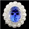 Image 2 : 18K WG Tanzanite 4.92ct & Diamond Ring 1.07ctw