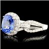 18K WG Sapphire 1.63ct & Diamond Ring