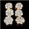 Image 1 : Diamond Earrings: 1.95ctw, 18K Yellow Gold