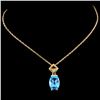 Image 1 : 2.41ct Topaz & 0.02ct Diamond Pendant in 14K Gold