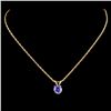 Image 2 : 14K Gold 0.73ctw Sapphire Pendant