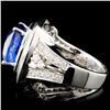 Image 3 : 18K Gold 6.20ct Tanzanite & 1.78ctw Diamond Ring