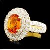 Image 2 : 18K Gold 1.87ct Sapphire & 1.16ctw Diamond Ring