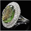 Image 3 : 18K Gold 18.03ct Tourmaline & 2.05ct Diamond Ring