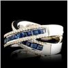 Image 2 : 18K Gold 4.34ct Sapphire & 0.34ctw Diamond Ring