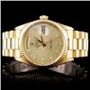 Image 1 : Rolex 18K DayDate Men's Diamond Wristwatch