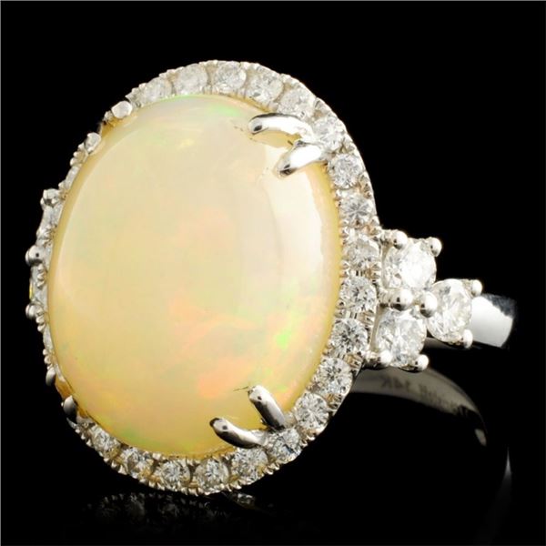 8.95ct Opal & 0.88ctw Diamond Ring in 14K Gold