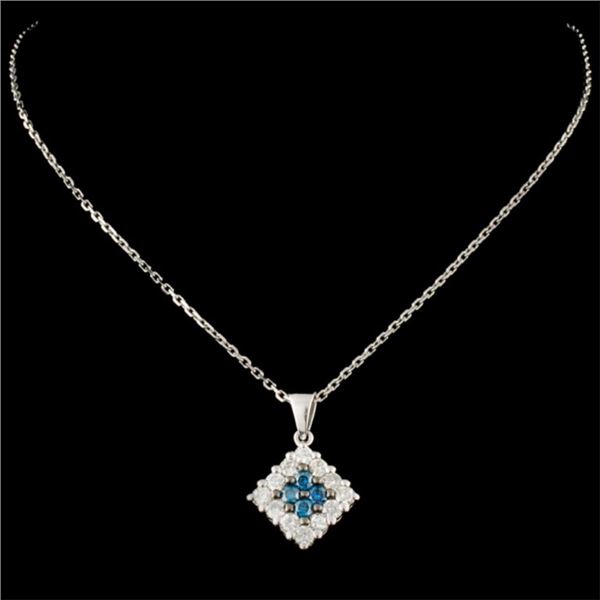 0.63ctw Fancy Color Diamond Pendant in 14K Gold