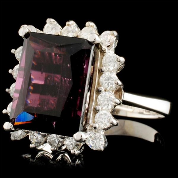 6.63ct Tourmaline & 0.67ctw Diam Ring in 14K Gold