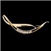 Image 1 : 0.38ctw Diamond Brooch in 14K Gold