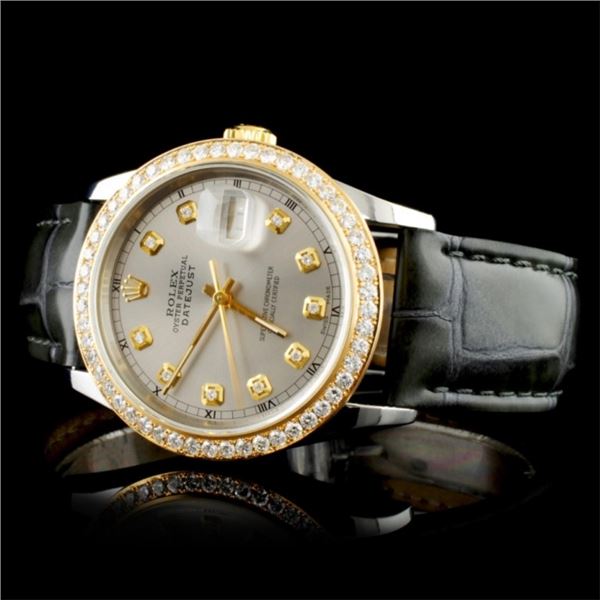 Diamond 36mm Rolex DateJust Watch