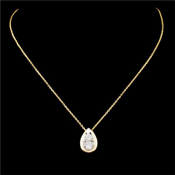 0.61ctw Diamond Pendant in 14K Gold