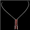 Image 1 : Garnet Pendant in 14K Gold, 4.65ctw