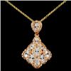 Image 2 : 1.17ctw Fancy Diamond Pendant in 14K Gold