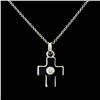 Image 1 : 0.08ctw Diamond Pendant in 14K Gold