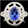 Image 2 : 1.76ct Tanzanite & 0.75ctw Diam Ring in 14K Gold
