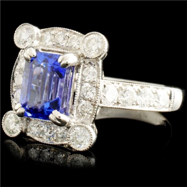 18K Gold Ring w/ 2.01ct Tanzanite & 1.04ctw Diam