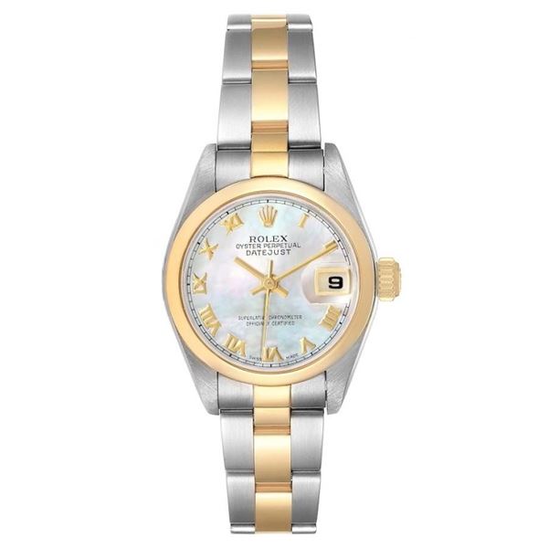 Rolex Ladies Date-Just Steel & Y Gold MOP Dial Oys