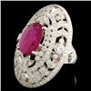 Image 1 : 18K Gold Ruby & Diamond Ring 4.07ct & 2.51ctw