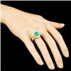 Image 3 : 2.14ct Emerald & 1.25ctw Diamond Ring in 18K Gold