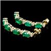 Image 1 : 5.00ct Emerald & 0.35ctw Diam Earrings in 14K Gold