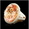 Image 1 : 13.63ct Morganite & 1.55ctw Diam Ring in 14K Gold