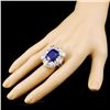 Image 3 : 17.56ct Tanzanite & 3.50ctw Diam Ring in 18K Gold