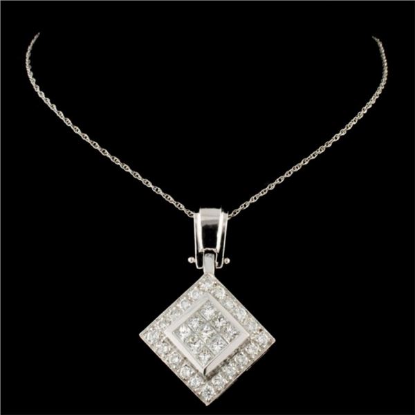 2.61ctw Diamond Pendant in Platinum
