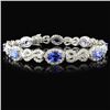 Image 2 : 5.52ct Tanzanite & 4.38ct Diam Bracelet in 18K WG