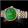 Image 1 : Diamond 36MM Rolex DateJust Watch in YG/SS