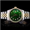 Image 2 : Diamond 36MM Rolex DateJust Watch in YG/SS