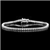 Image 3 : 4.00ct Diamond Bracelet in 18k White Gold