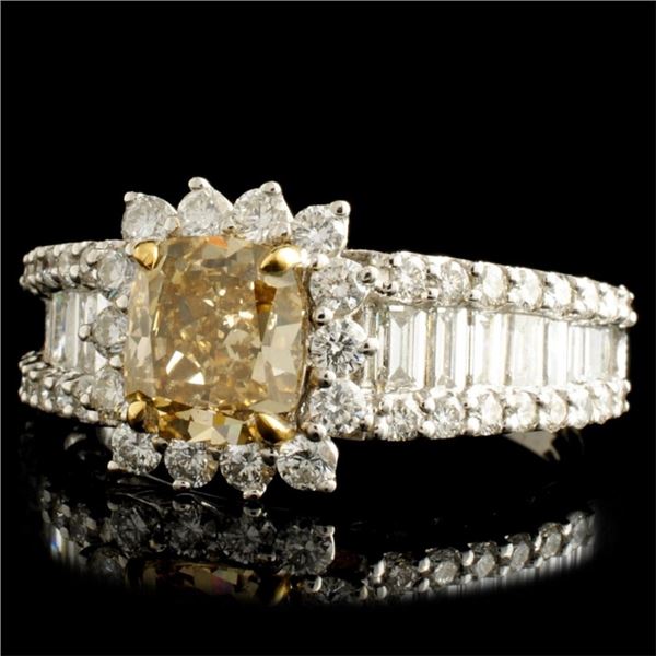2.70ctw Fancy Diamond Ring in 18K Gold