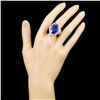 Image 4 : 17.41ct Tanzanite & 3.68ctw Diam Ring in 18K Gold