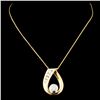 Image 1 : Diamond Pendant in 14K Gold, 0.45ctw