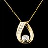 Image 2 : Diamond Pendant in 14K Gold, 0.45ctw